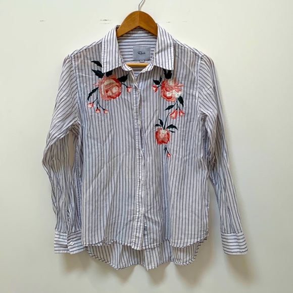 Rails button down blouse with embroidery - Picture 1 of 4